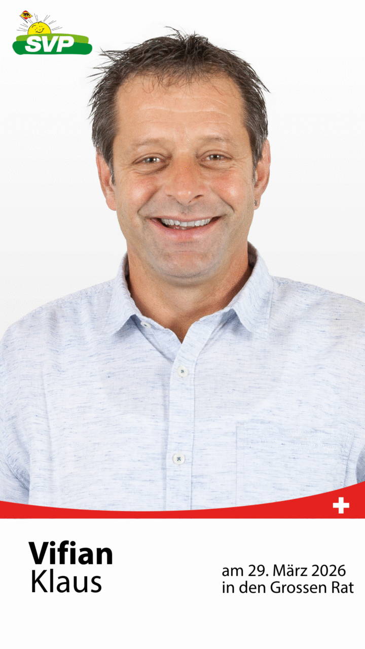 Gemeinderat, Präs. Finanzkom., Viehversicherung, Ackerbaustellenleiter, Kas. / Sek. Milchgenossenschaft, Motto: Nah bei den Menschen / Solide Finanzen / Regional denken